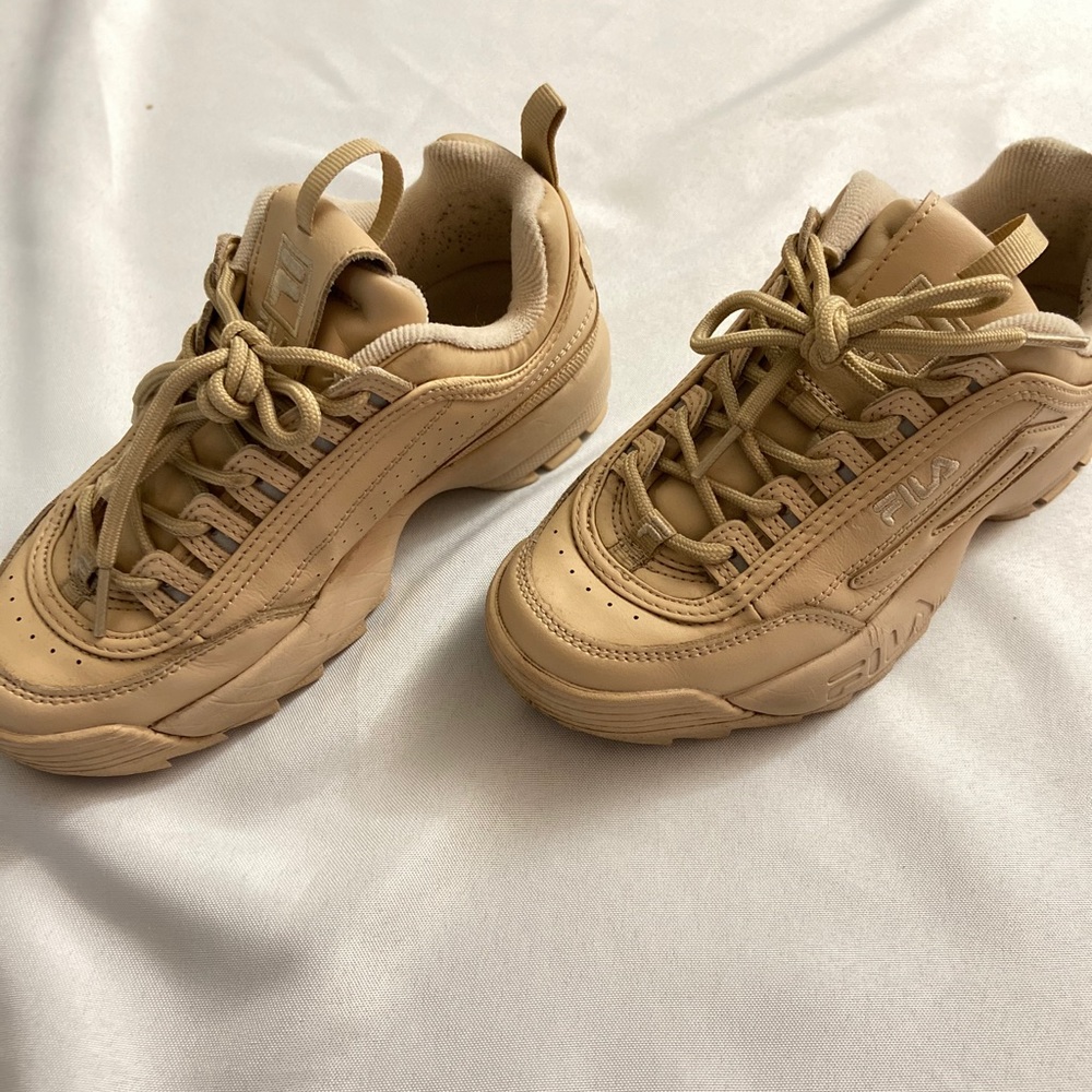 Tan Fila Women's Disruptor II Autumn Sneakers - Picture 6 of 8